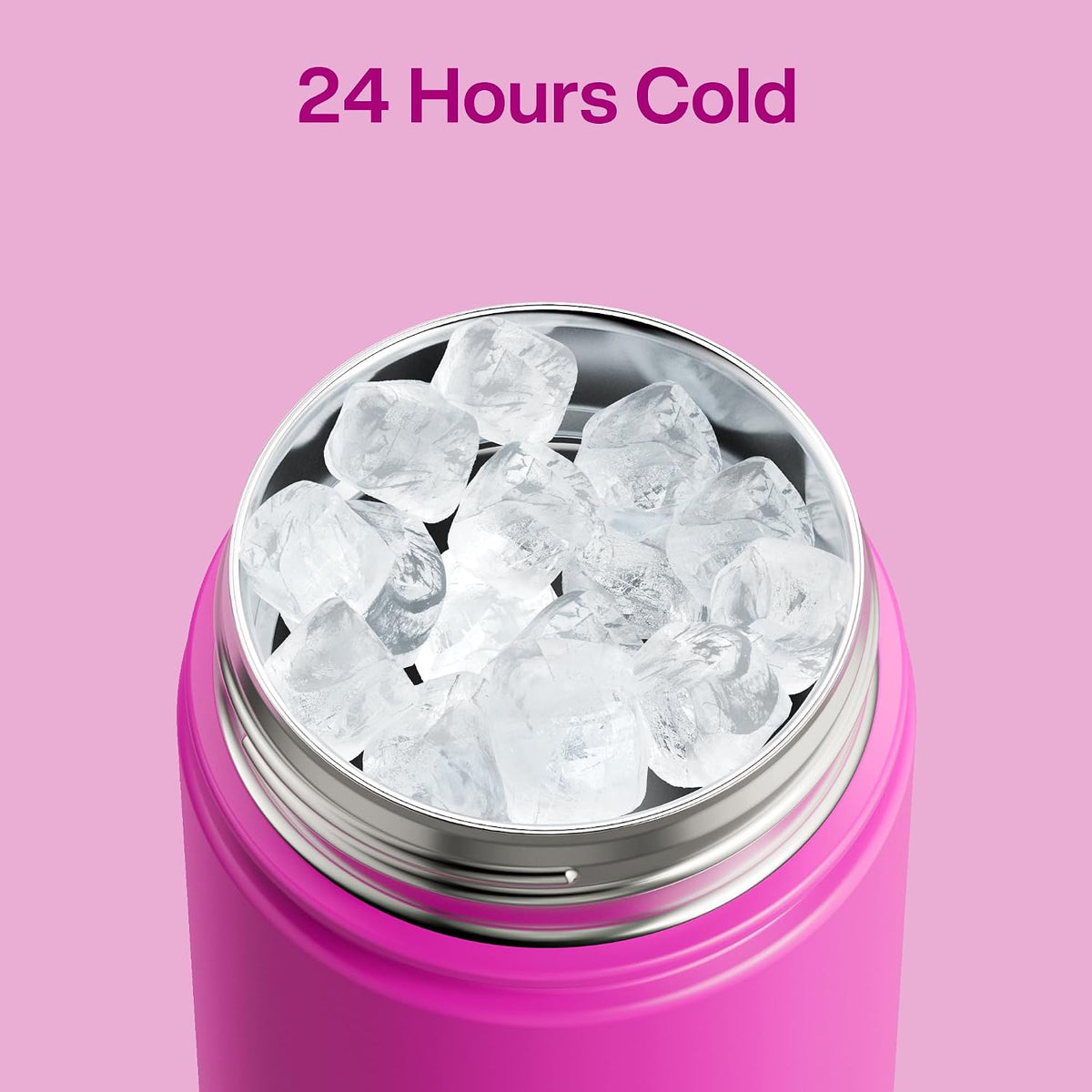 Insulated Water Bottle with Straw Stainless Steel Water Bottle, Leak-Proof, BPA-Free, Double Wall Vacuum Keeps Cold for 24 Hours for Sports, Travel, School (26 oz, Cotton Candy) - Colors C