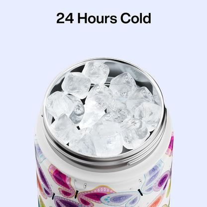 Insulated Water Bottle with Straw Stainless Steel Water Bottle, Leak-Proof, BPA-Free, Double Wall Vacuum Keeps Cold for 24 Hours for Sports, Travel, School (26 oz, Cotton Candy) - Colors C