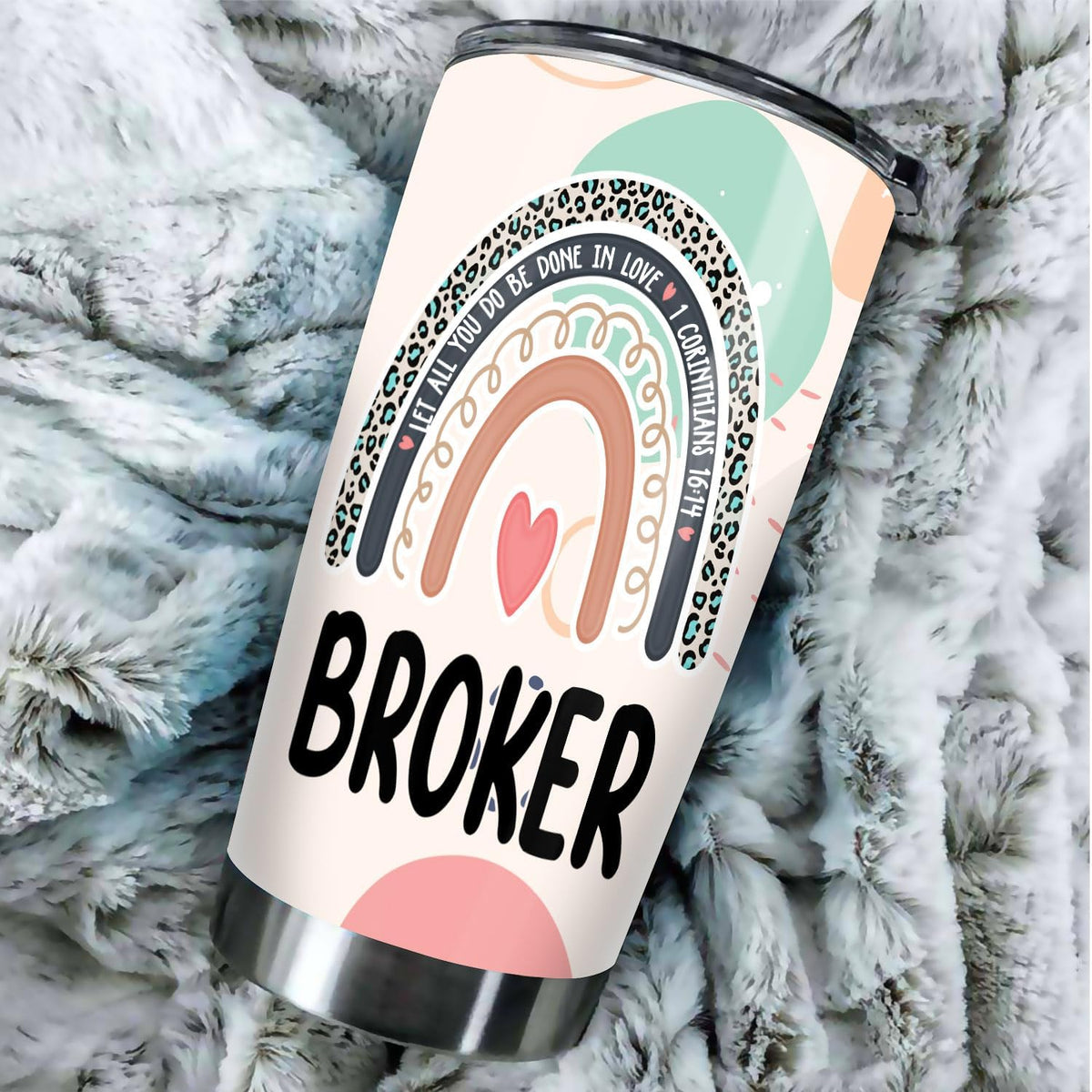 Let All You Do Be Done In Love Postal Clerk Tumbler Stainless Steel 20oz, Office Gifts Women Men Work Friends Coworker, Driking Coffee Cup For Birthday Christmas - Colors Q