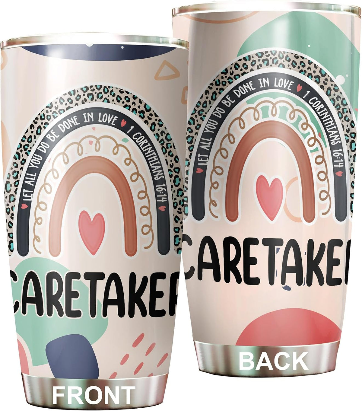 Let All You Do Be Done In Love Postal Clerk Tumbler Stainless Steel 20oz, Office Gifts Women Men Work Friends Coworker, Driking Coffee Cup For Birthday Christmas - Colors Q