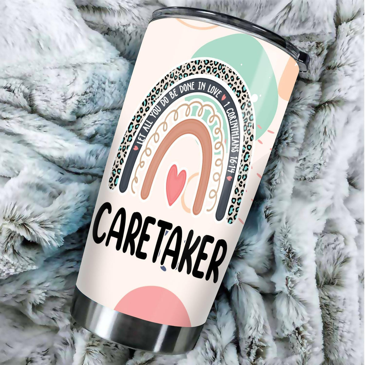 Let All You Do Be Done In Love Postal Clerk Tumbler Stainless Steel 20oz, Office Gifts Women Men Work Friends Coworker, Driking Coffee Cup For Birthday Christmas - Colors Q