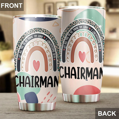 Let All You Do Be Done In Love Postal Clerk Tumbler Stainless Steel 20oz, Office Gifts Women Men Work Friends Coworker, Driking Coffee Cup For Birthday Christmas - Colors Q
