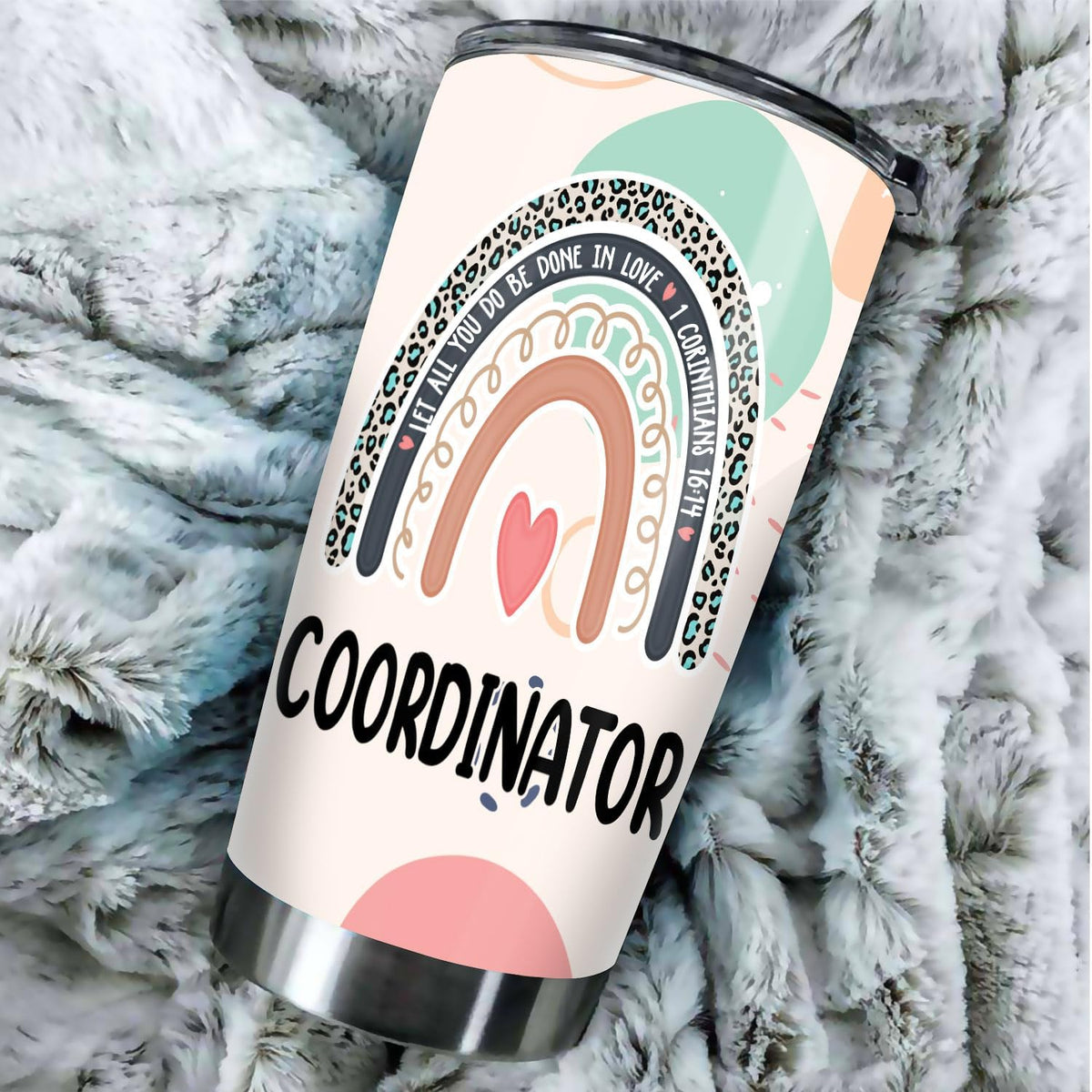 Let All You Do Be Done In Love Postal Clerk Tumbler Stainless Steel 20oz, Office Gifts Women Men Work Friends Coworker, Driking Coffee Cup For Birthday Christmas - Colors Q