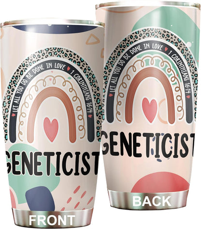 Let All You Do Be Done In Love Postal Clerk Tumbler Stainless Steel 20oz, Office Gifts Women Men Work Friends Coworker, Driking Coffee Cup For Birthday Christmas - Colors Q