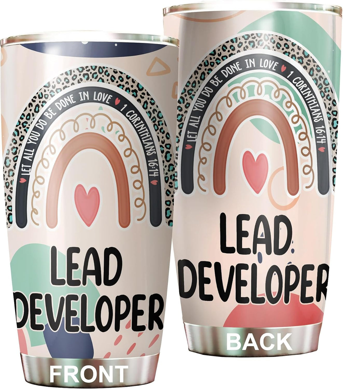 Let All You Do Be Done In Love Postal Clerk Tumbler Stainless Steel 20oz, Office Gifts Women Men Work Friends Coworker, Driking Coffee Cup For Birthday Christmas - Colors Q