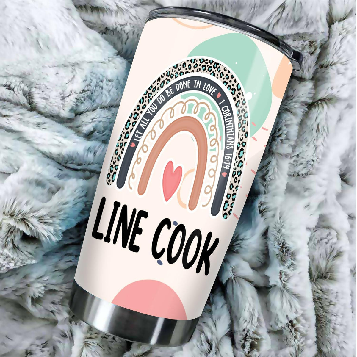 Let All You Do Be Done In Love Postal Clerk Tumbler Stainless Steel 20oz, Office Gifts Women Men Work Friends Coworker, Driking Coffee Cup For Birthday Christmas - Colors Q