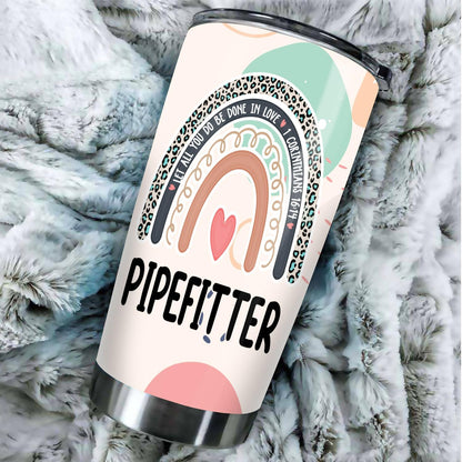 Let All You Do Be Done In Love Postal Clerk Tumbler Stainless Steel 20oz, Office Gifts Women Men Work Friends Coworker, Driking Coffee Cup For Birthday Christmas - Colors Q