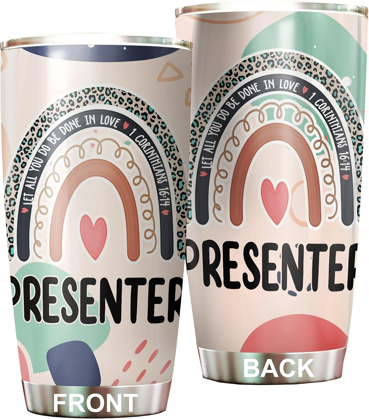Let All You Do Be Done In Love Postal Clerk Tumbler Stainless Steel 20oz, Office Gifts Women Men Work Friends Coworker, Driking Coffee Cup For Birthday Christmas - Colors Q