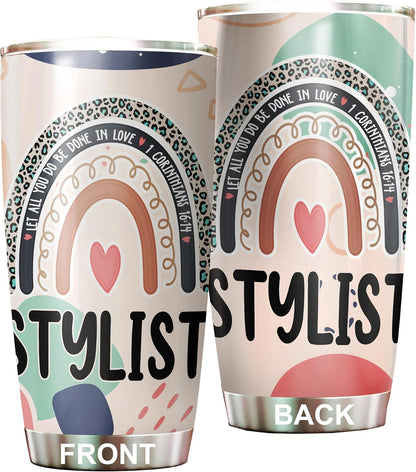 Let All You Do Be Done In Love Postal Clerk Tumbler Stainless Steel 20oz, Office Gifts Women Men Work Friends Coworker, Driking Coffee Cup For Birthday Christmas - Colors Q