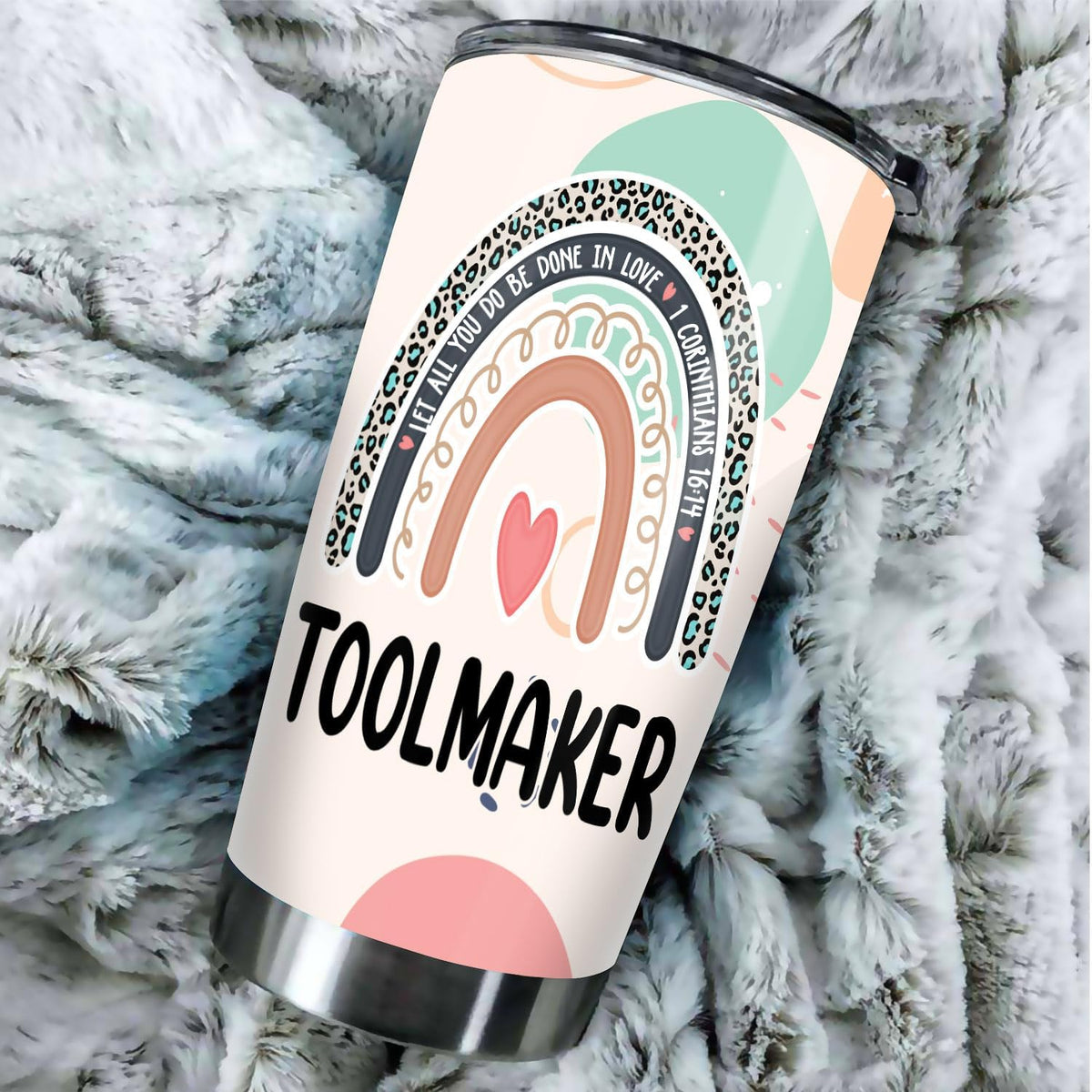 Let All You Do Be Done In Love Postal Clerk Tumbler Stainless Steel 20oz, Office Gifts Women Men Work Friends Coworker, Driking Coffee Cup For Birthday Christmas - Colors Q