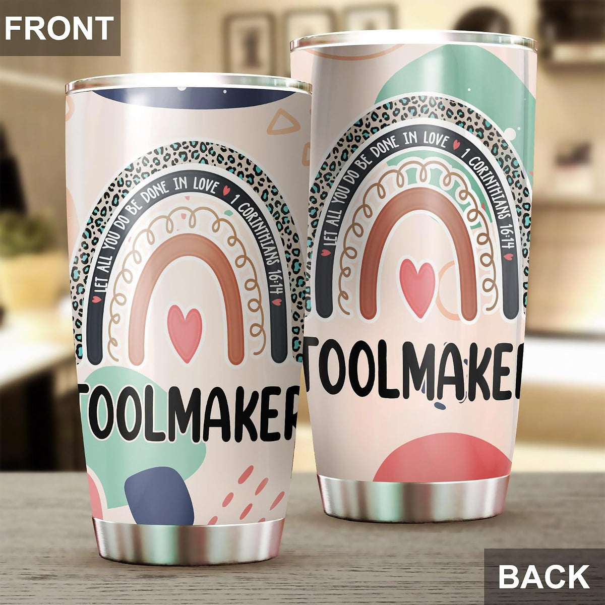 Let All You Do Be Done In Love Postal Clerk Tumbler Stainless Steel 20oz, Office Gifts Women Men Work Friends Coworker, Driking Coffee Cup For Birthday Christmas - Colors Q