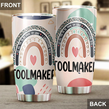 Let All You Do Be Done In Love Postal Clerk Tumbler Stainless Steel 20oz, Office Gifts Women Men Work Friends Coworker, Driking Coffee Cup For Birthday Christmas - Colors Q