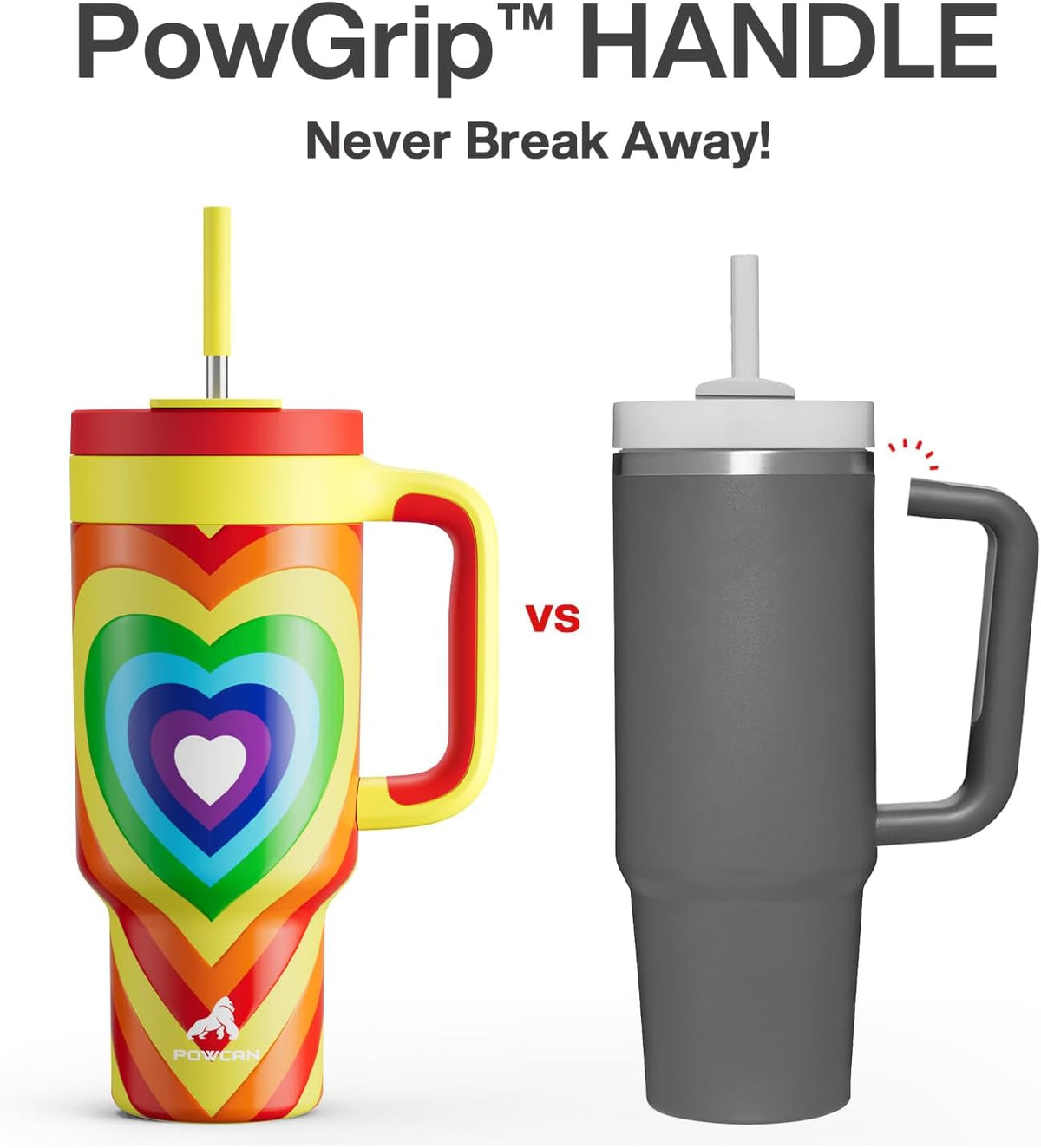40 oz Tumbler with Handle, 2-in-1 Straw and Sip Lid, Leakproof, Dishwasher Safe, Insulated Stainless Steel Travel Coffee Mug, Keeps Cold for 34 Hours, Fits in Car Cup Holder (Forest)