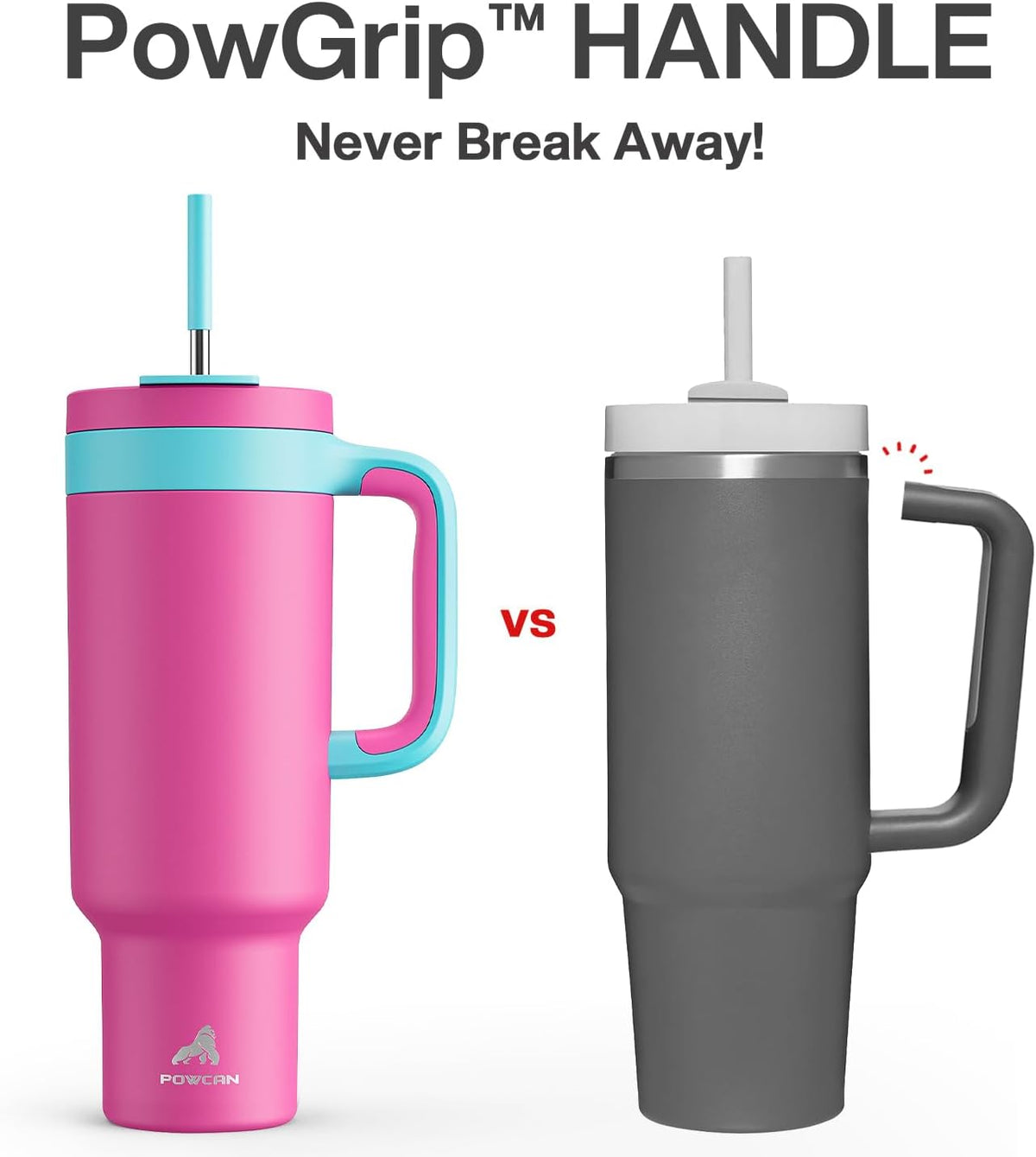 40 oz Tumbler with Handle, 2-in-1 Straw and Sip Lid, Leakproof, Dishwasher Safe, Insulated Stainless Steel Travel Coffee Mug, Keeps Cold for 34 Hours, Fits in Car Cup Holder (Forest)