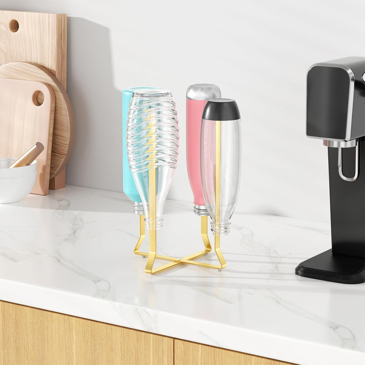 Foldable Water Bottle Drying Rack, Stainless Steel Tumbler Dryer Stand for Kitchen Counter, Multifunctional Space-Saving Cup Drainer for Bottles, Baby Bottles, Glasses & Reusable Bag (Silver)