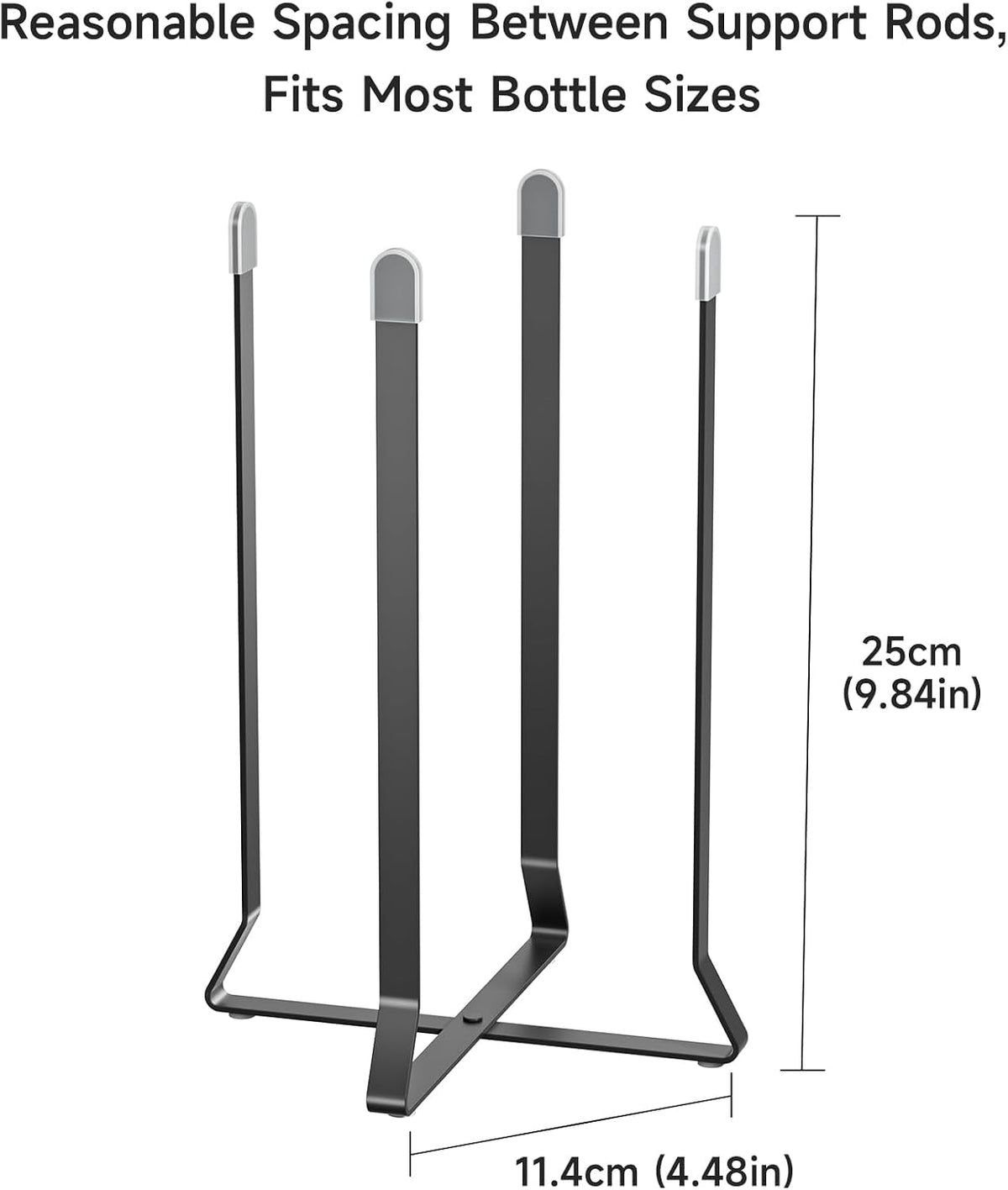 Foldable Water Bottle Drying Rack, Stainless Steel Tumbler Dryer Stand for Kitchen Counter, Multifunctional Space-Saving Cup Drainer for Bottles, Baby Bottles, Glasses & Reusable Bag (Silver)