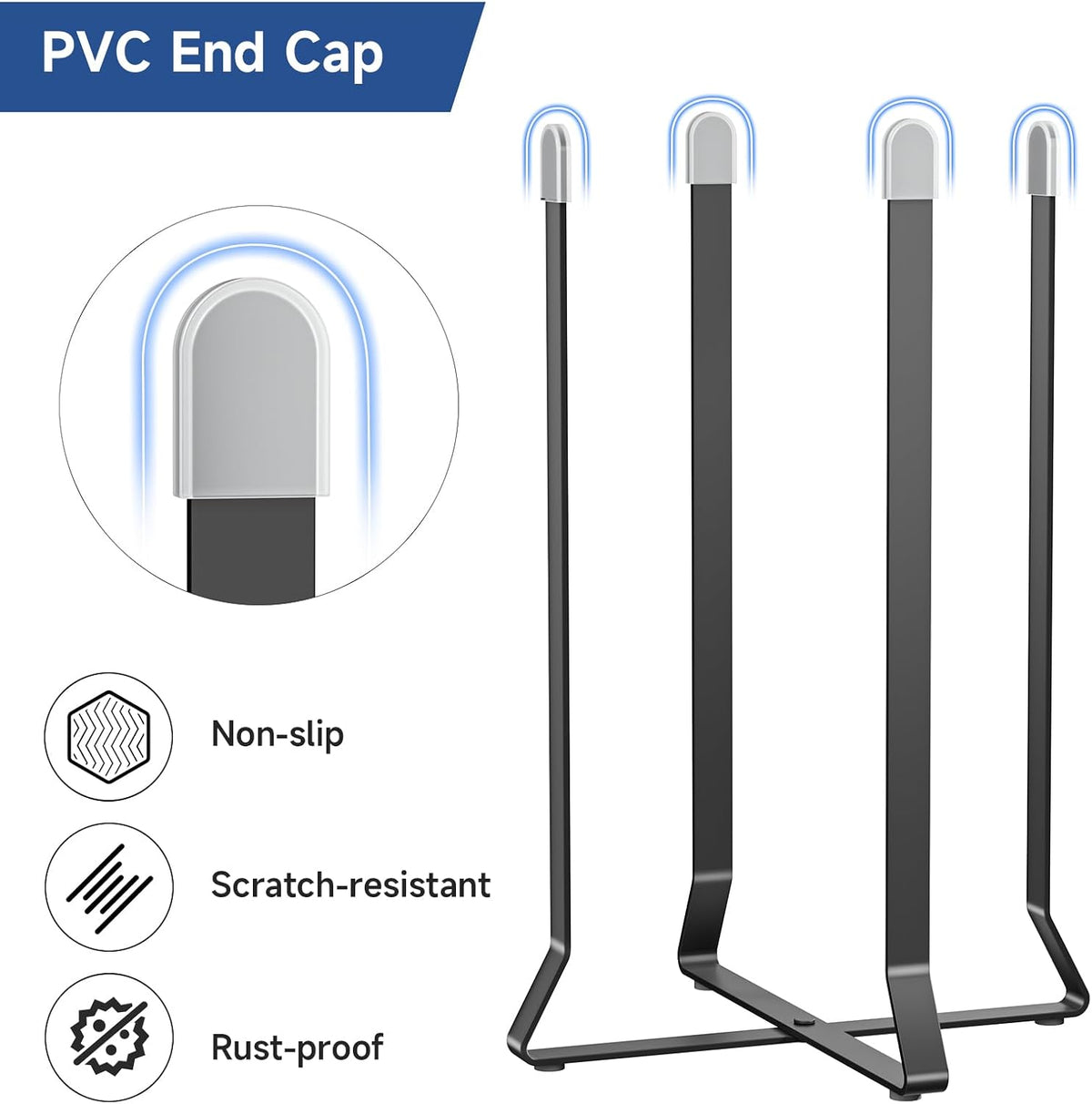 Foldable Water Bottle Drying Rack, Stainless Steel Tumbler Dryer Stand for Kitchen Counter, Multifunctional Space-Saving Cup Drainer for Bottles, Baby Bottles, Glasses & Reusable Bag (Silver)