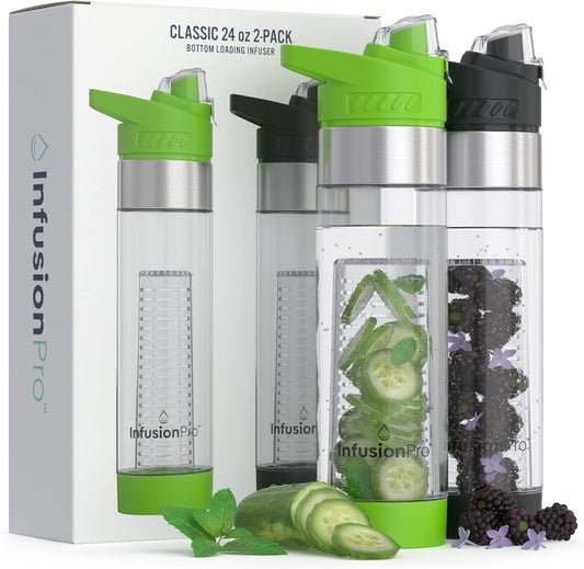 24 oz Fruit Infuser Water Bottle, 2 Pack