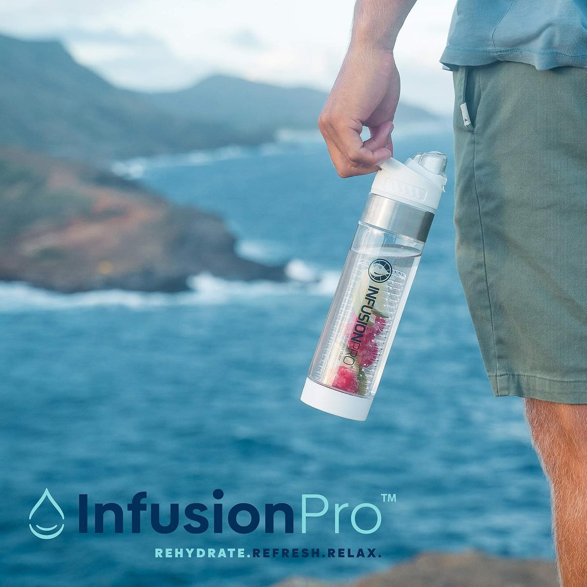 24 oz Fruit Infuser Water Bottle, 2 Pack