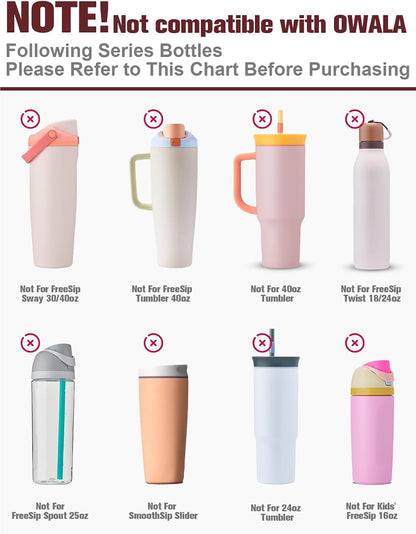2PCS Silicone Boot for Owala FreeSip Water Bottle 32oz