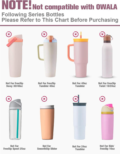 2PCS Silicone Boot for Owala FreeSip Water Bottle 32oz