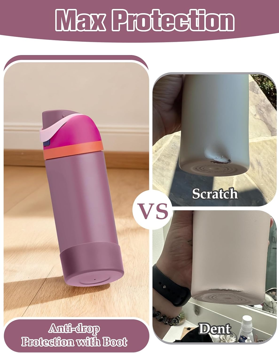 2PCS Silicone Boot for Owala FreeSip Water Bottle 32oz