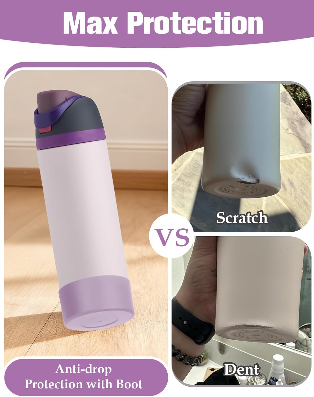 2PCS Silicone Boot for Owala FreeSip Water Bottle 32oz
