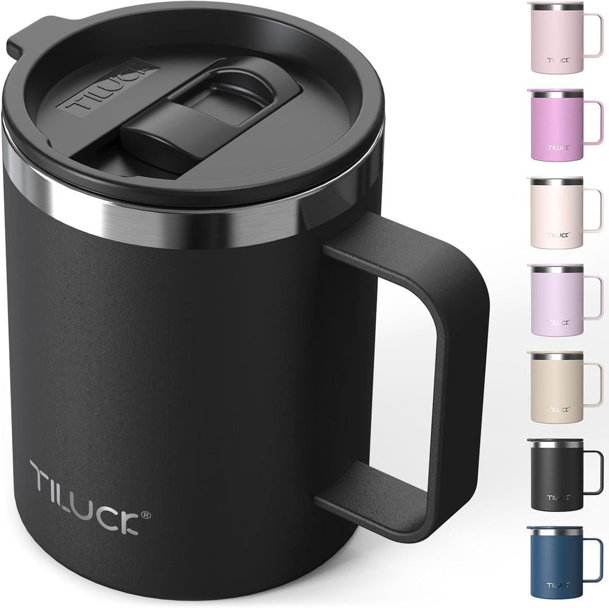 TILUCK 20 oz Insulated Coffee Tumbler with BPA-Free Lid