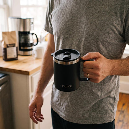 TILUCK 20 oz Insulated Coffee Tumbler with BPA-Free Lid