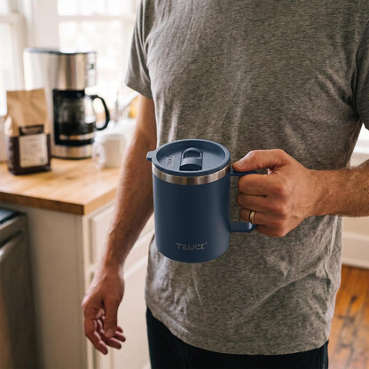 TILUCK 20 oz Insulated Coffee Tumbler with BPA-Free Lid