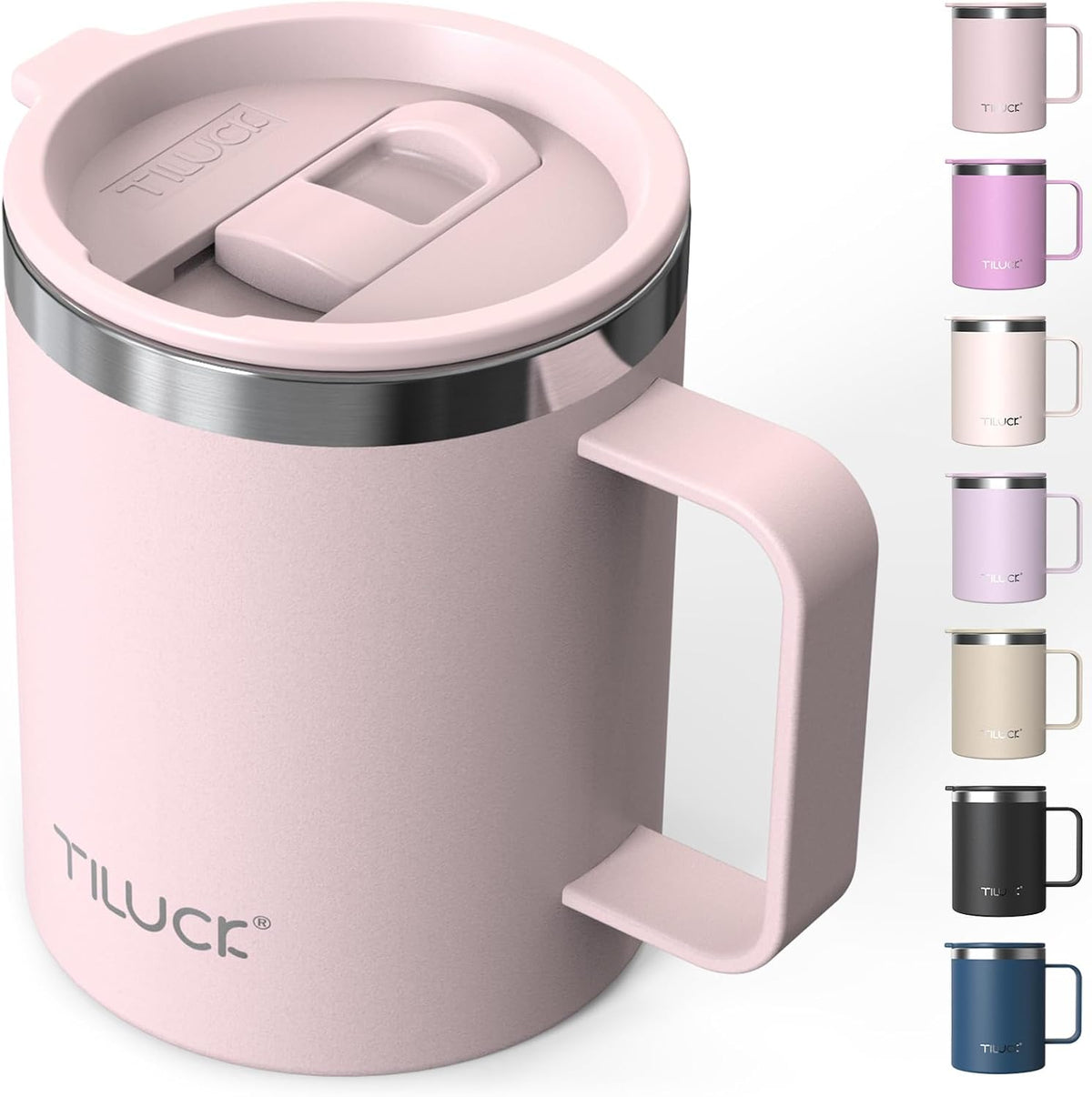 TILUCK 20 oz Insulated Coffee Tumbler with BPA-Free Lid