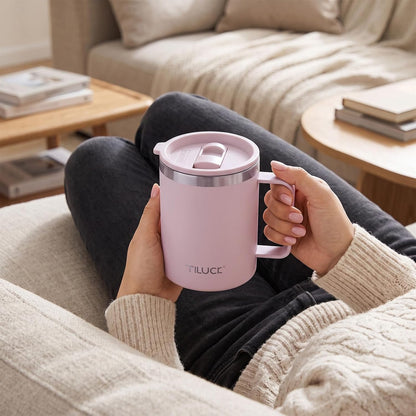 TILUCK 20 oz Insulated Coffee Tumbler with BPA-Free Lid