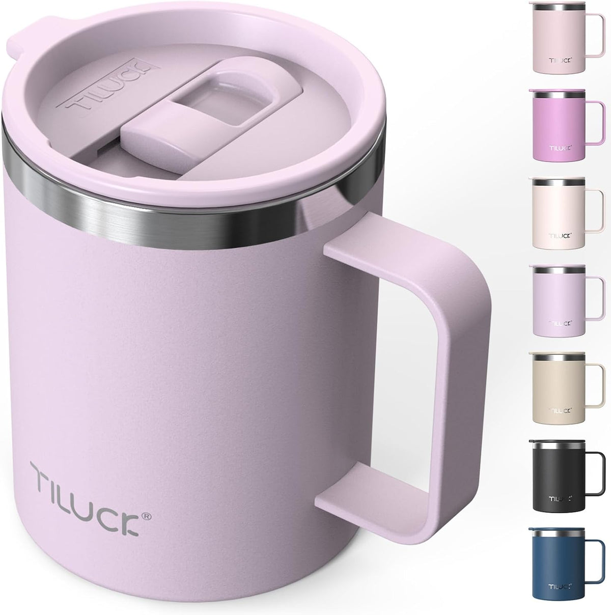 TILUCK 20 oz Insulated Coffee Tumbler with BPA-Free Lid