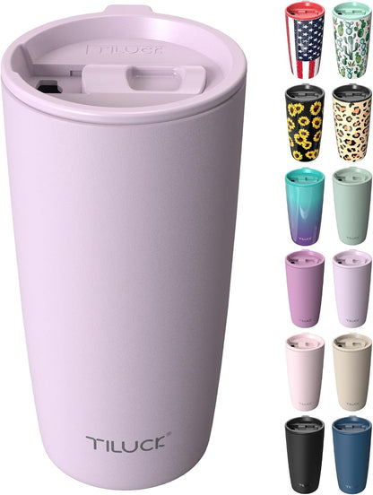 TILUCK 20 oz Insulated Coffee Tumbler with BPA-Free Lid