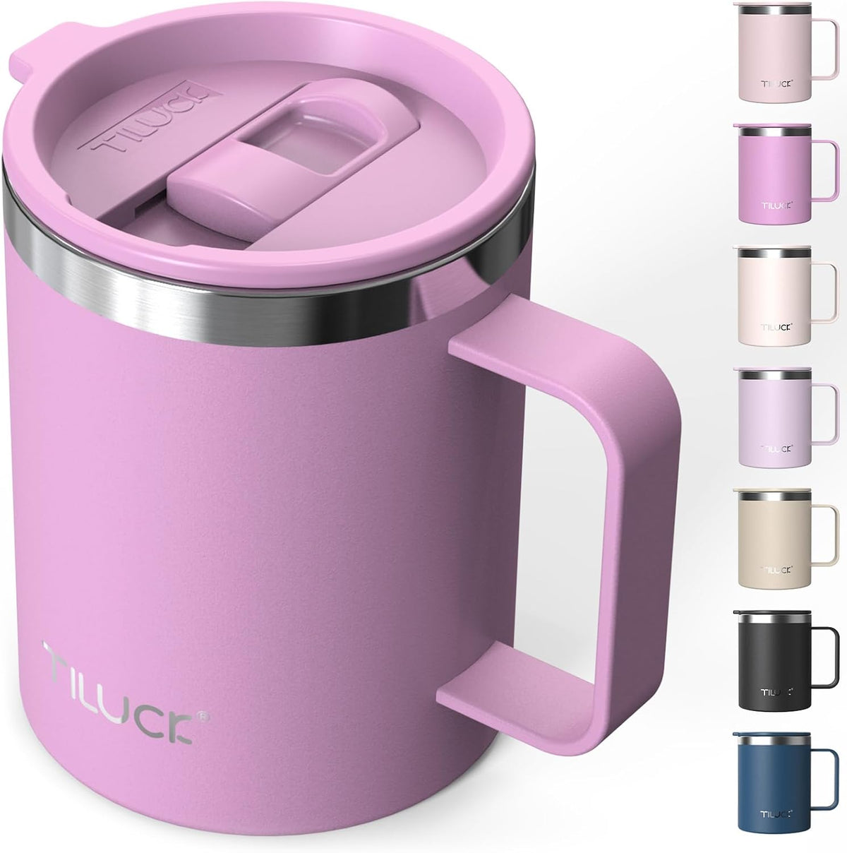 TILUCK 20 oz Insulated Coffee Tumbler with BPA-Free Lid