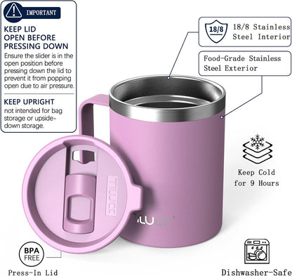 TILUCK 20 oz Insulated Coffee Tumbler with BPA-Free Lid
