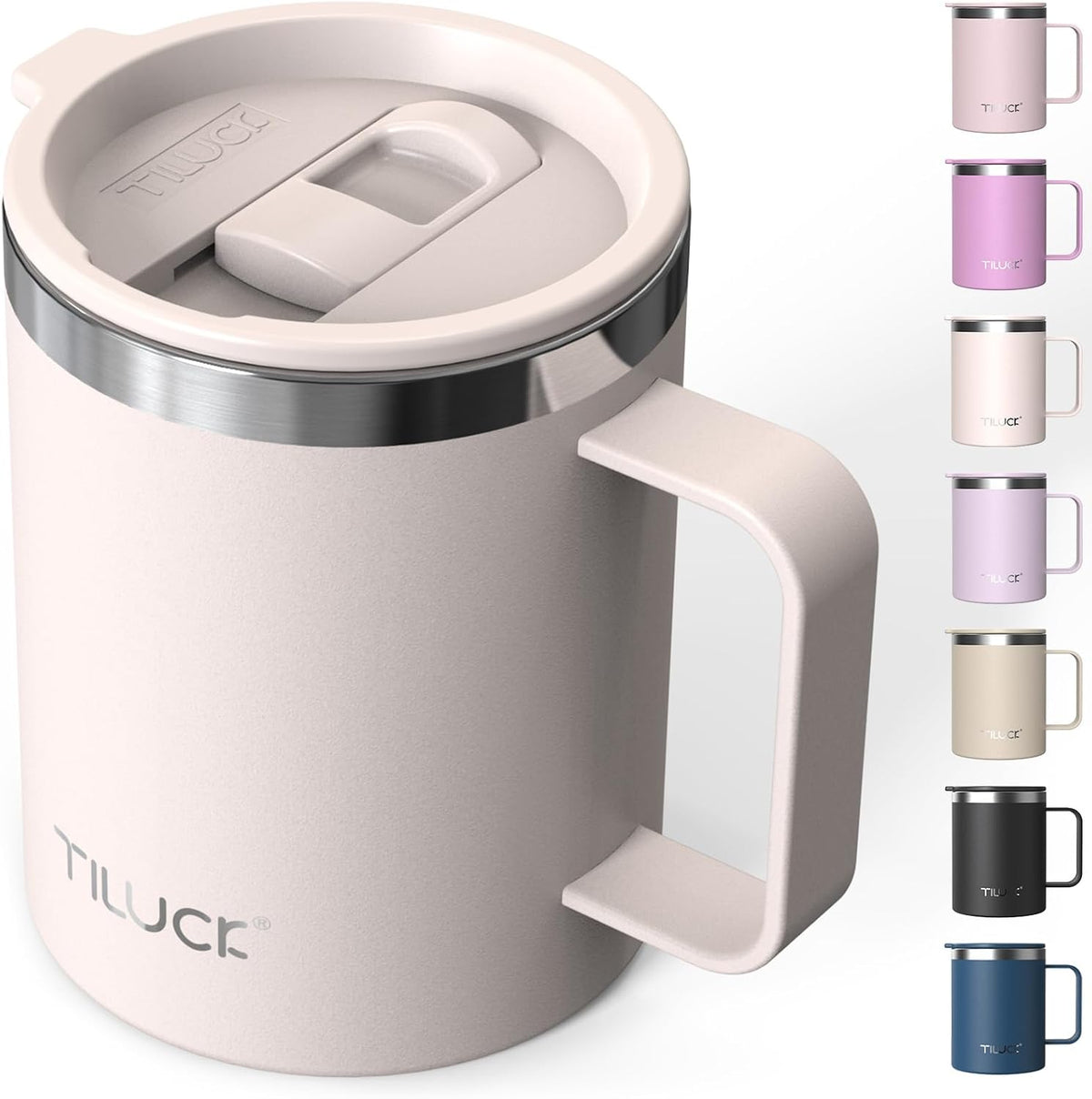 TILUCK 20 oz Insulated Coffee Tumbler with BPA-Free Lid