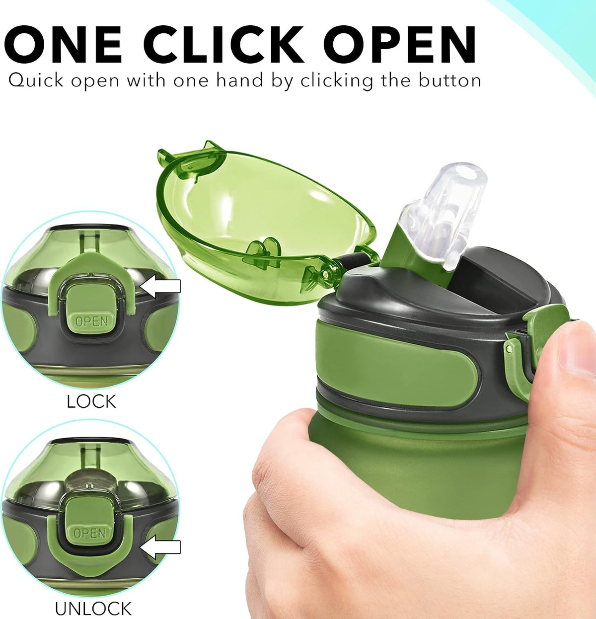 32 oz Drinking Water Bottle with Times to Drink and Straw, Motivational with Carrying Strap, Leakproof BPA & Toxic Free, Ensure You Drink Enough Water for Fitness Gym Outdoor