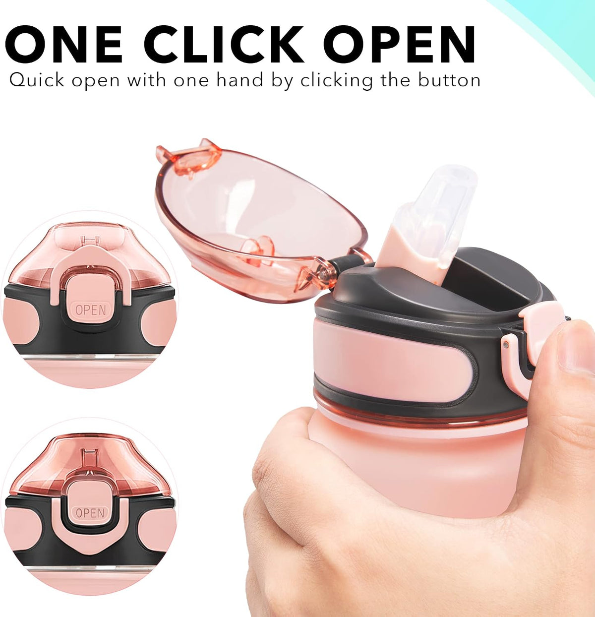 32 oz Drinking Water Bottle with Times to Drink and Straw, Motivational with Carrying Strap, Leakproof BPA & Toxic Free, Ensure You Drink Enough Water for Fitness Gym Outdoor