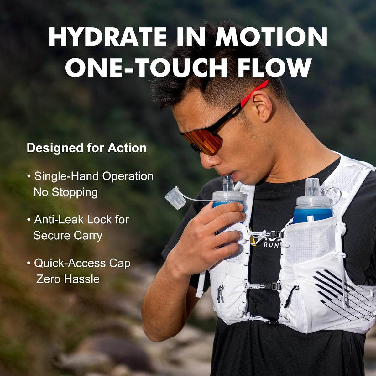 Running Water Bottle 1PC Soft Flask