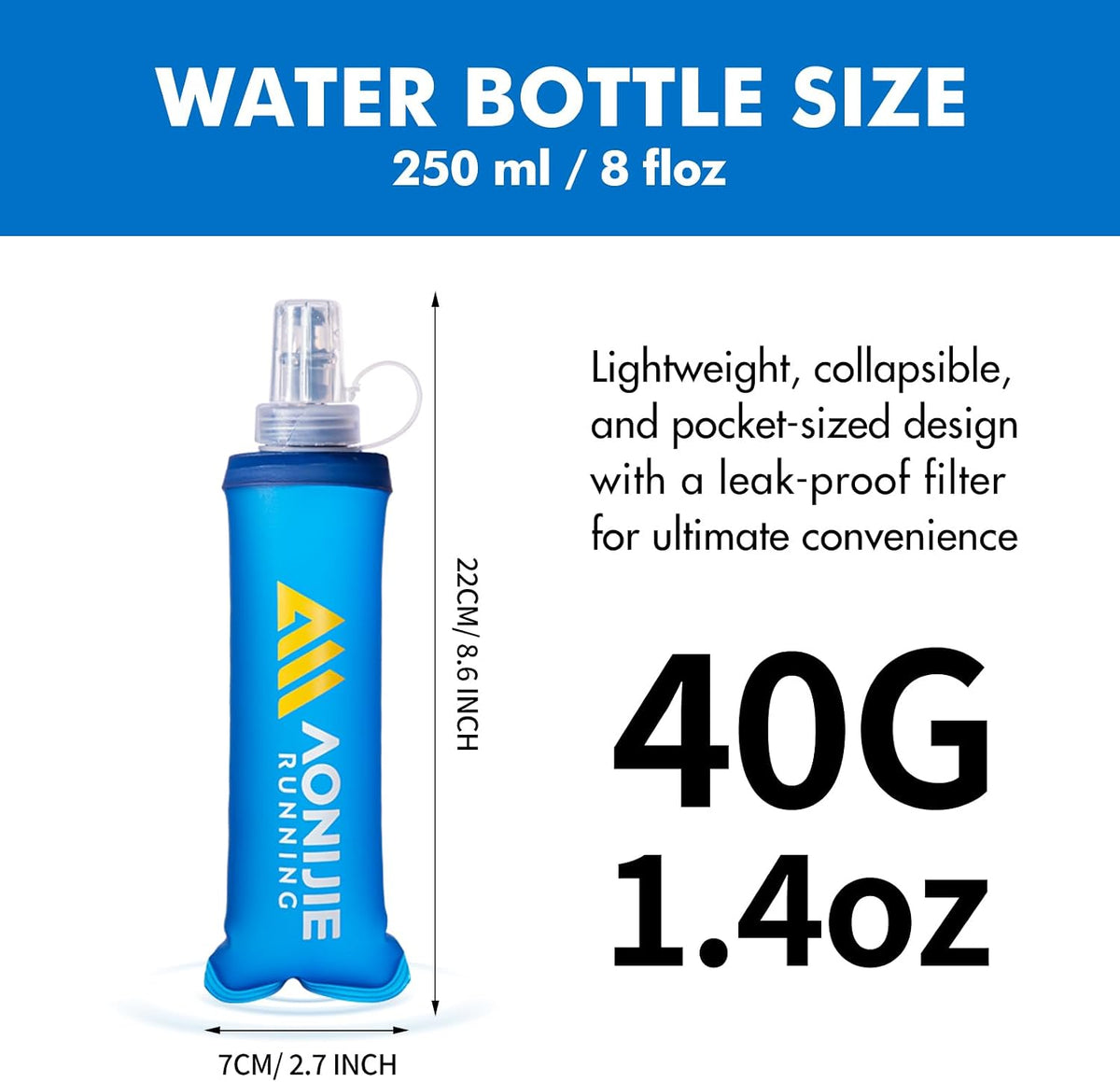 Running Water Bottle 1PC Soft Flask