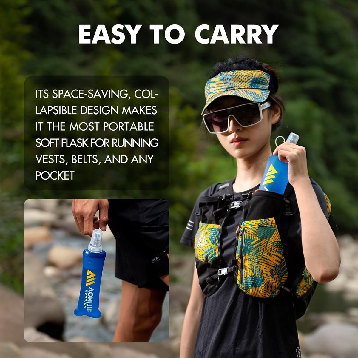 Running Water Bottle 1PC Soft Flask