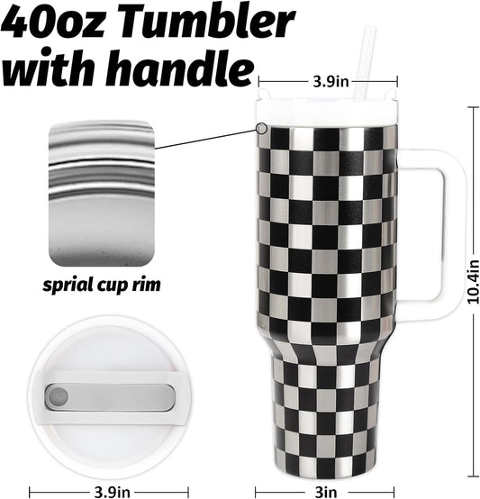 Cowgirl Tumbler with Straw and Lid 40oz Pink Cowgirl Boots Hat Cactus Flower Stainless Steel Cup with Handle Western Theme Travel Coffee Tumbler Cup for Home Office