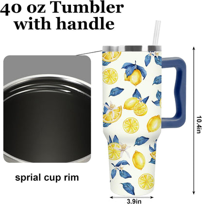 Cowgirl Tumbler with Straw and Lid 40oz Pink Cowgirl Boots Hat Cactus Flower Stainless Steel Cup with Handle Western Theme Travel Coffee Tumbler Cup for Home Office