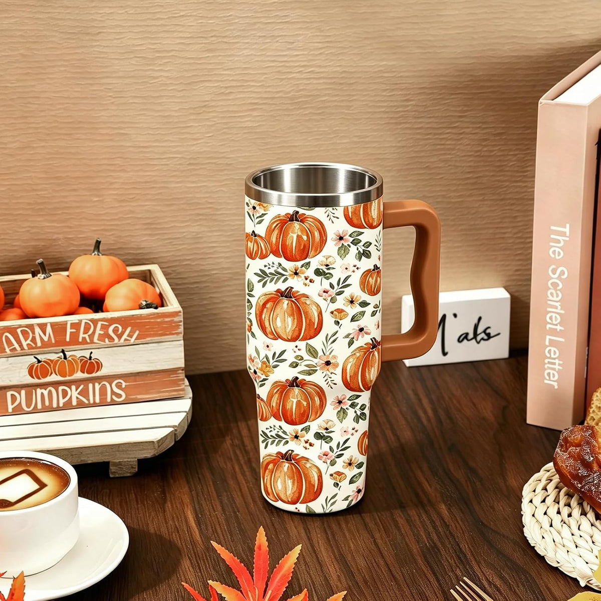 Cowgirl Tumbler with Straw and Lid 40oz Pink Cowgirl Boots Hat Cactus Flower Stainless Steel Cup with Handle Western Theme Travel Coffee Tumbler Cup for Home Office