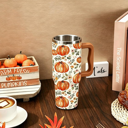Cowgirl Tumbler with Straw and Lid 40oz Pink Cowgirl Boots Hat Cactus Flower Stainless Steel Cup with Handle Western Theme Travel Coffee Tumbler Cup for Home Office