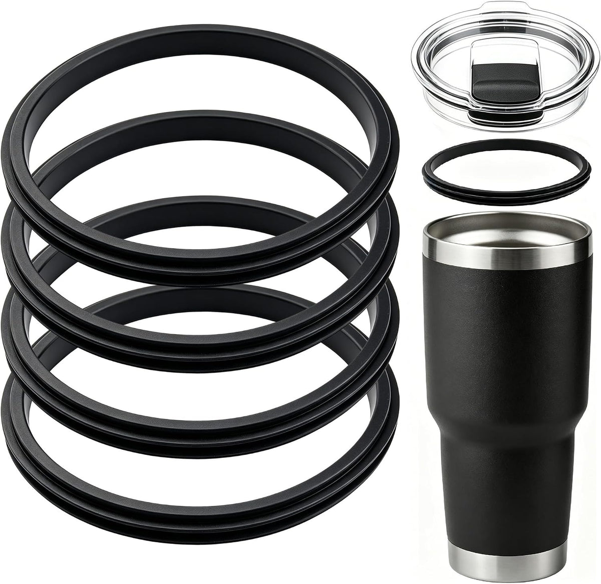 Rubber Seal Ring for Yeti Tumbler 20 30 oz, Leakproof O-Ring Gasket 4pcs