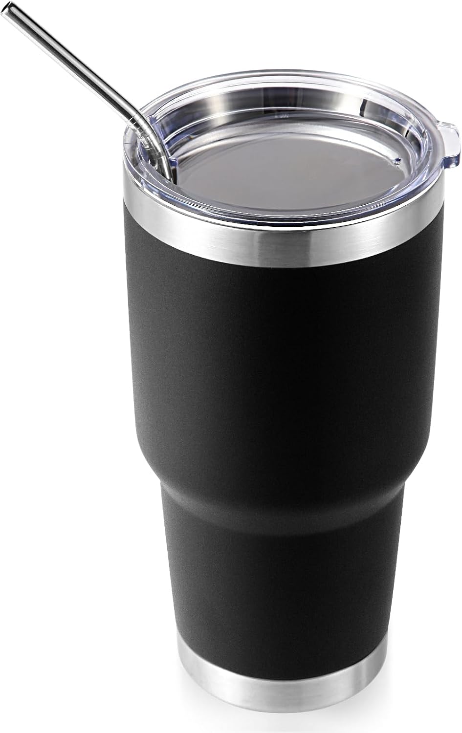 Volhoply 30oz Insulated Tumbler with Lid and Straw, Double Wall Inner & Outer 304 Stainless Steel Coffee Cup, Travel Mug Reusable Thermal Cup for Cold & Hot Drinks (Army Green,1 Pack)