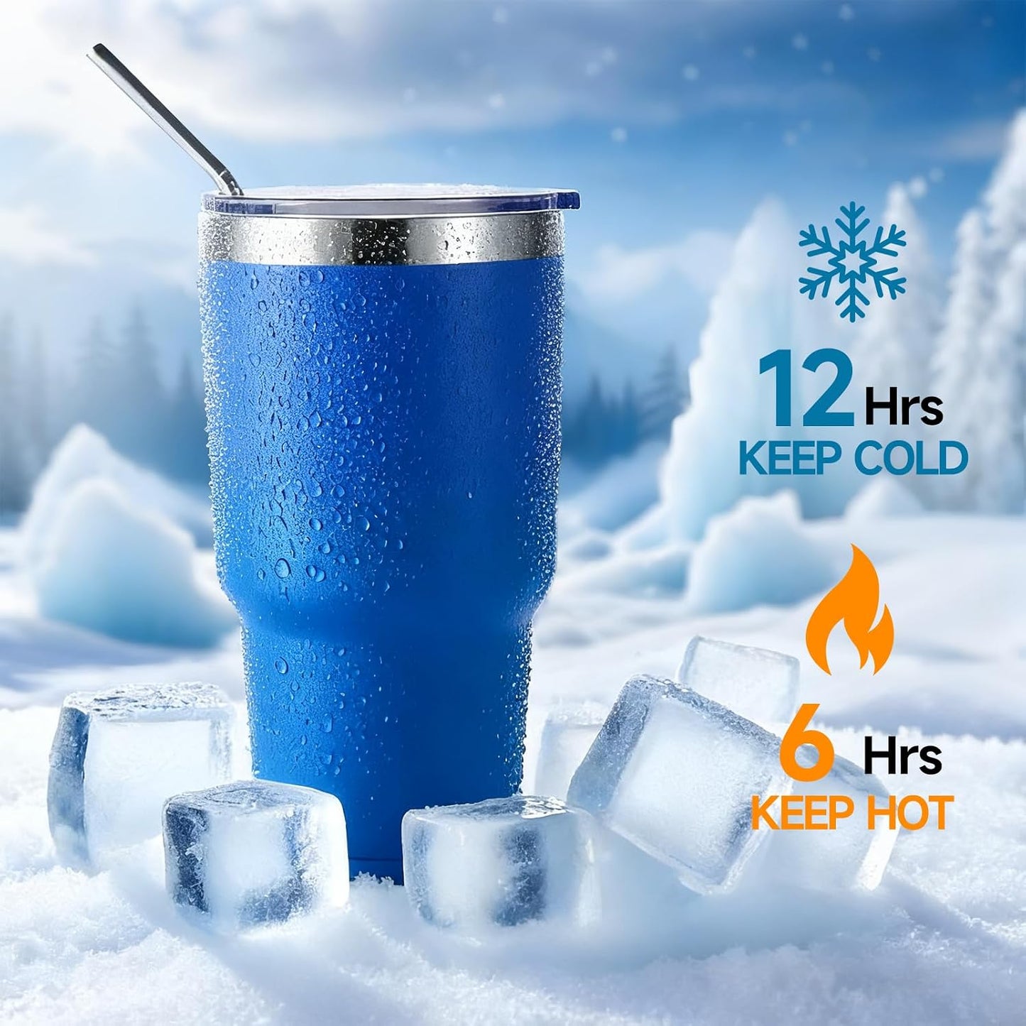 Volhoply 30oz Insulated Tumbler with Lid and Straw, Double Wall Inner & Outer 304 Stainless Steel Coffee Cup, Travel Mug Reusable Thermal Cup for Cold & Hot Drinks (Army Green,1 Pack)