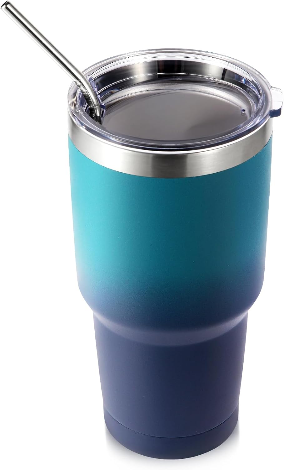 Volhoply 30oz Insulated Tumbler with Lid and Straw, Double Wall Inner & Outer 304 Stainless Steel Coffee Cup, Travel Mug Reusable Thermal Cup for Cold & Hot Drinks (Army Green,1 Pack)